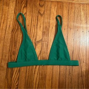 Ris-k Swimwear Green Triangle Swim Top Size XS perfect condition worn once